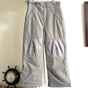 L.L. Bean Child Ski, Snowboard or Snow Pants Khaki Stone Gray Like New Size 8